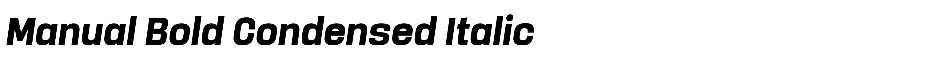 Manual Bold Condensed Italic